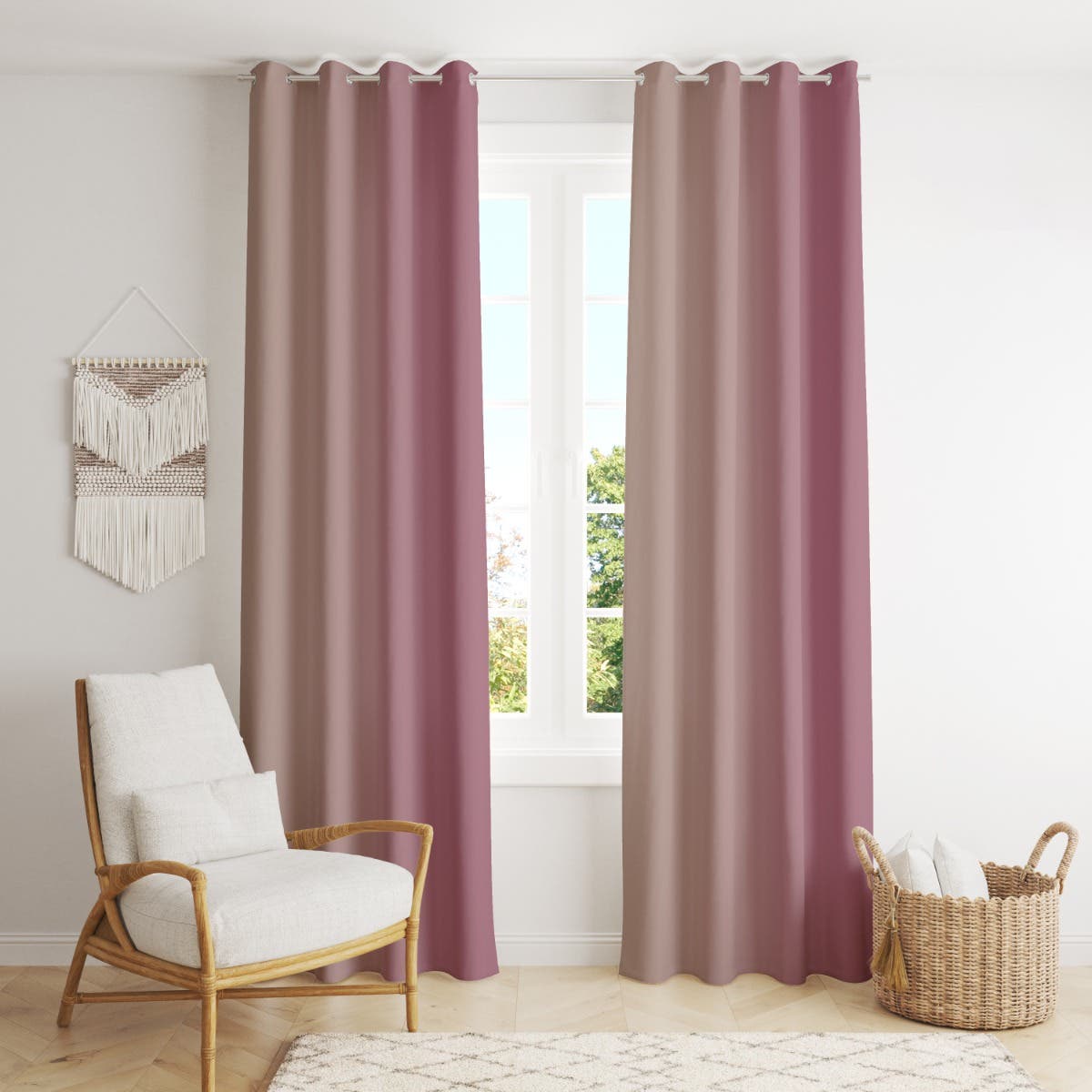 Turkish Velvet Curtain 2 Piece, 240×140 cm - Multicolor