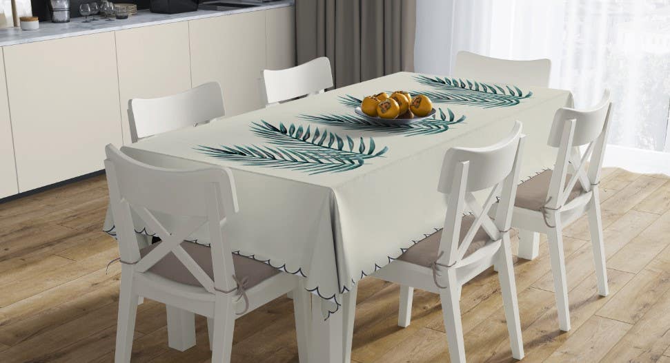 Modern Velvet Tablecloth, 140×200 - Multicolor