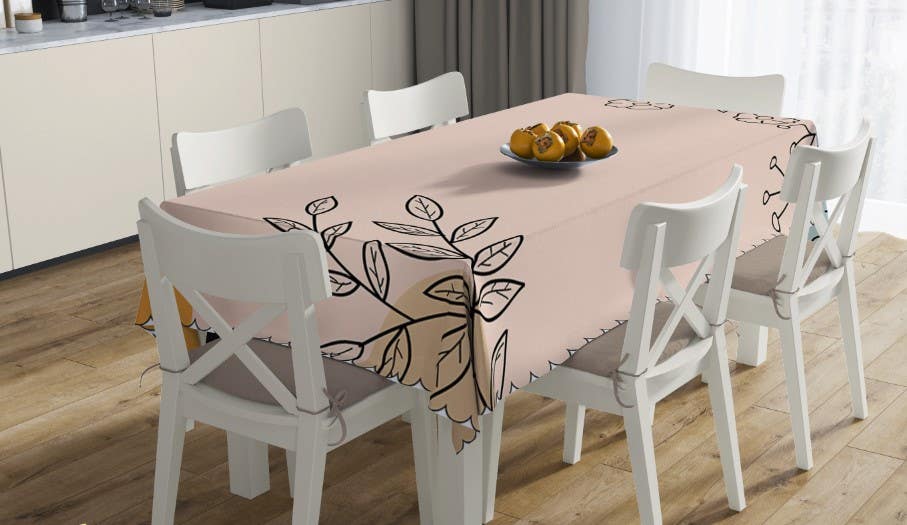 Modern Velvet Tablecloth, 140×200 - Multicolor