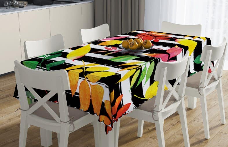 Modern Velvet Tablecloth, 140×200 - Multicolor
