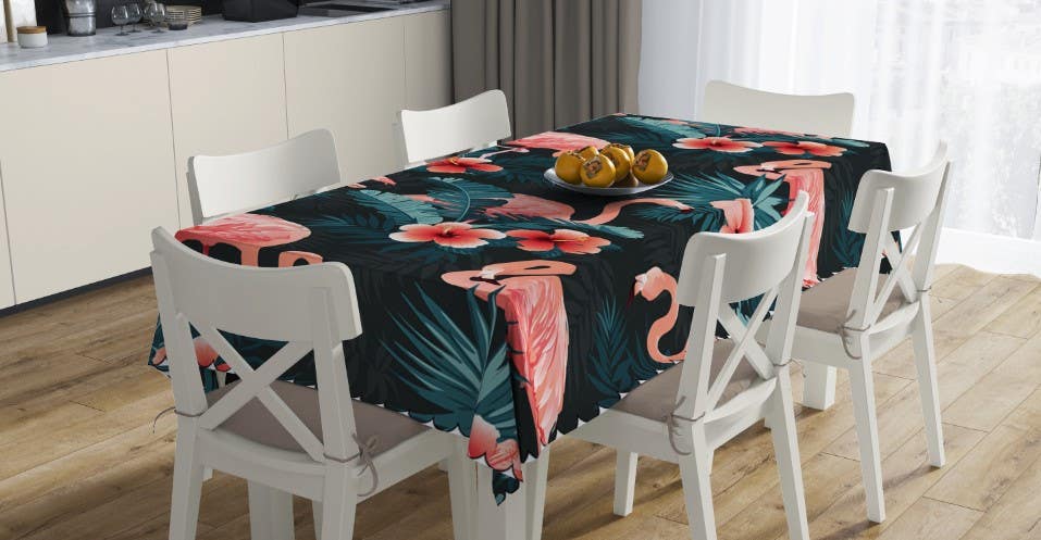 Modern Velvet Tablecloth, 140×200 - Multicolor