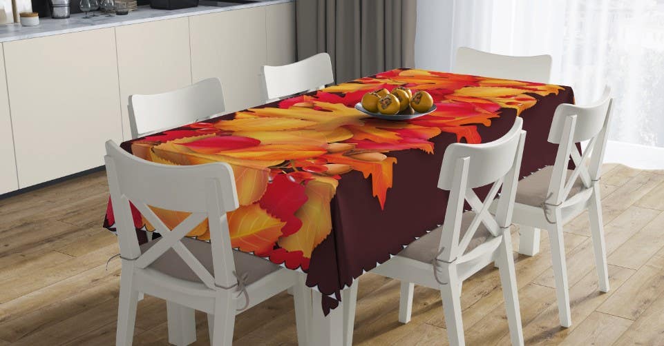 Modern Velvet Tablecloth, 140×200 - Multicolor