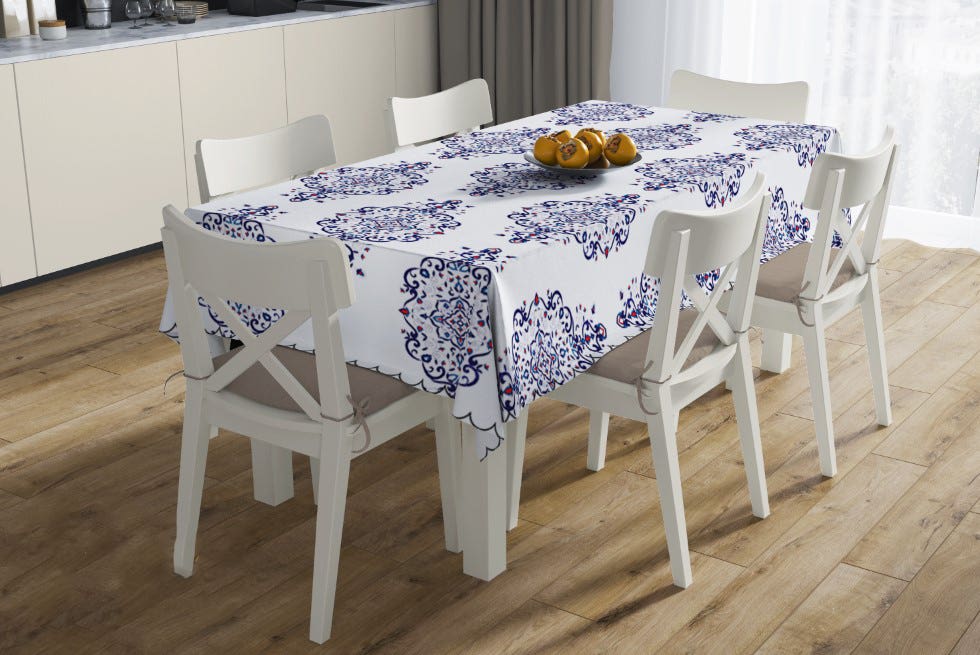 Modern Velvet Tablecloth, 140×200 - Multicolor