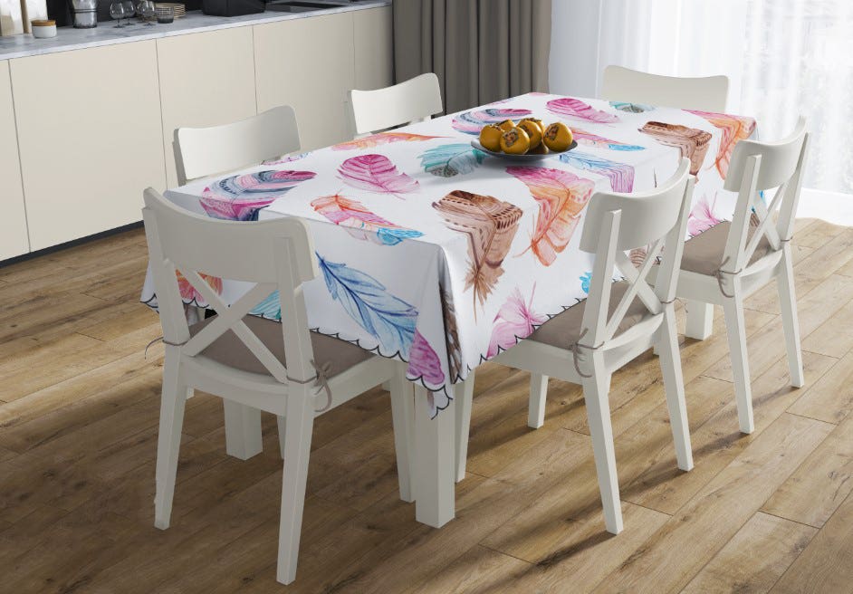 Modern Velvet Tablecloth, 140×200 - Multicolor