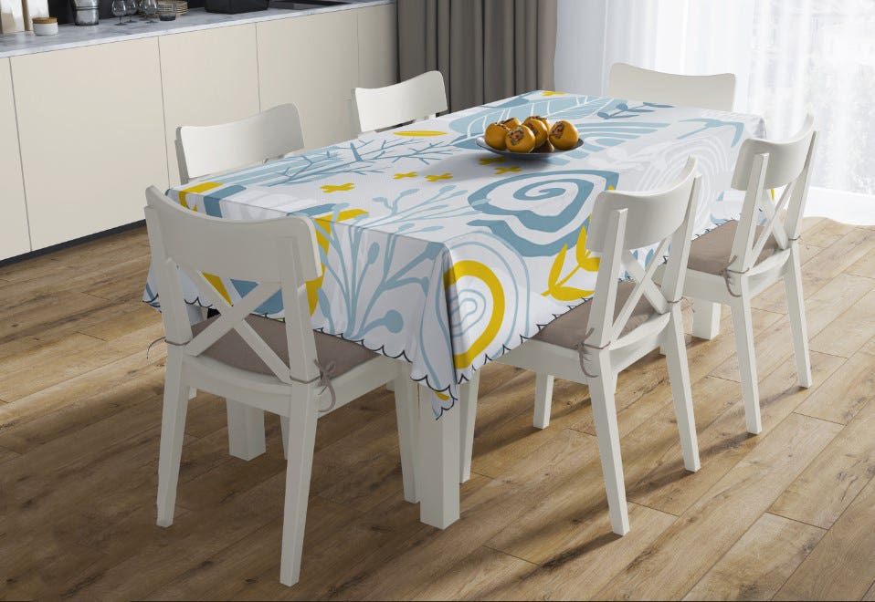 Modern Velvet Tablecloth, 140×200 - Multicolor