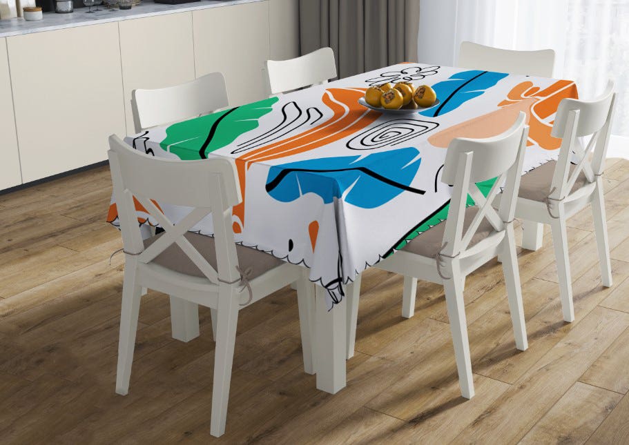 Modern Velvet Tablecloth, 140×200 - Multicolor