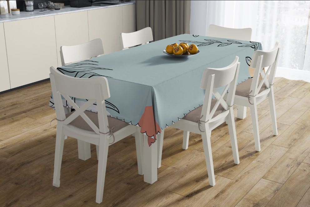 Modern Velvet Tablecloth, 140×200 - Multicolor