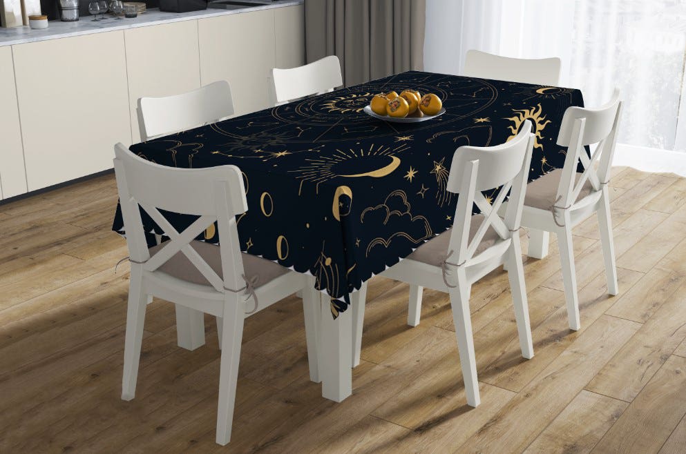 Modern Velvet Tablecloth, 140×200 - Multicolor