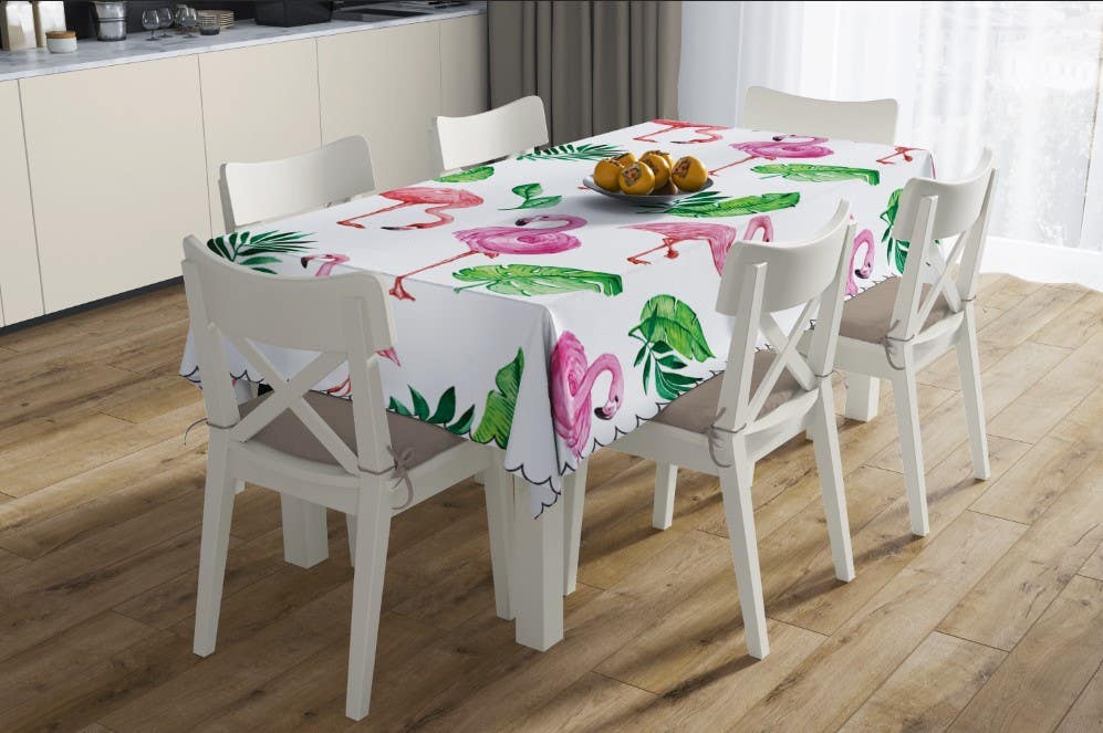 Modern Velvet Tablecloth, 140×200 - Multicolor