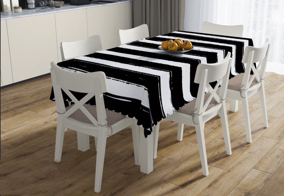 Modern Velvet Tablecloth, 140×200 - Multicolor