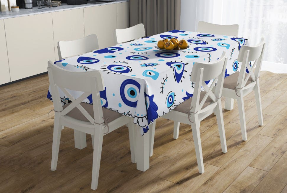 Modern Velvet Tablecloth, 140×200 - Multicolor