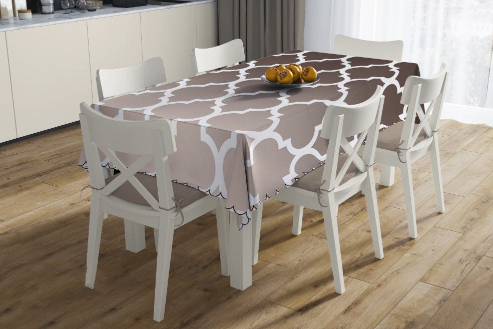 Modern Velvet Tablecloth, 140×200 - Multicolor