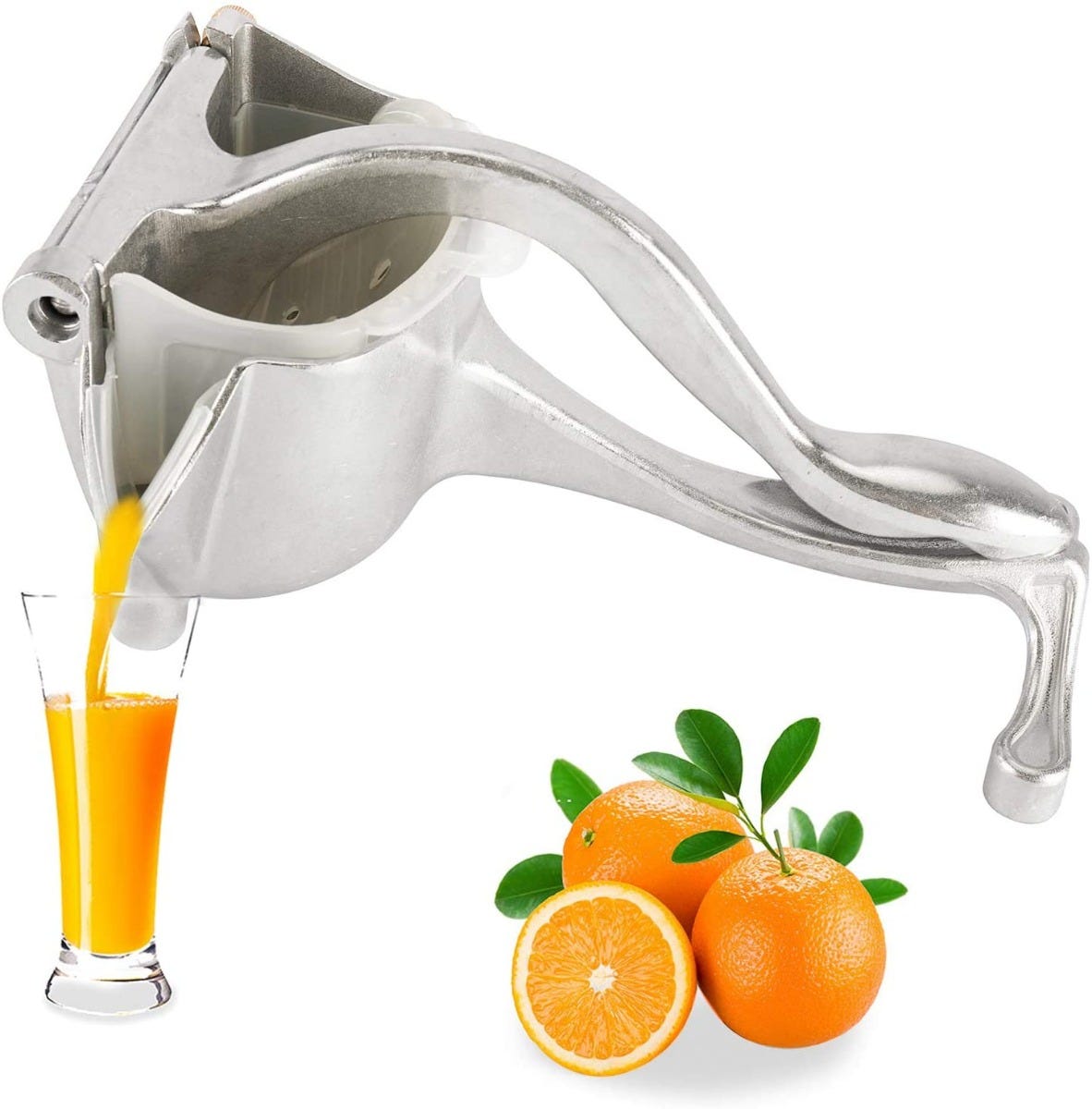 Get Aluminium Orange Manual Squeezer - Silver with best offers | Raneen.com