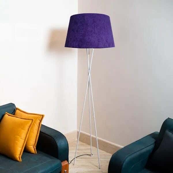 TBS Fabric Modern Floor Lamp, 160 ×40 cm - Purple