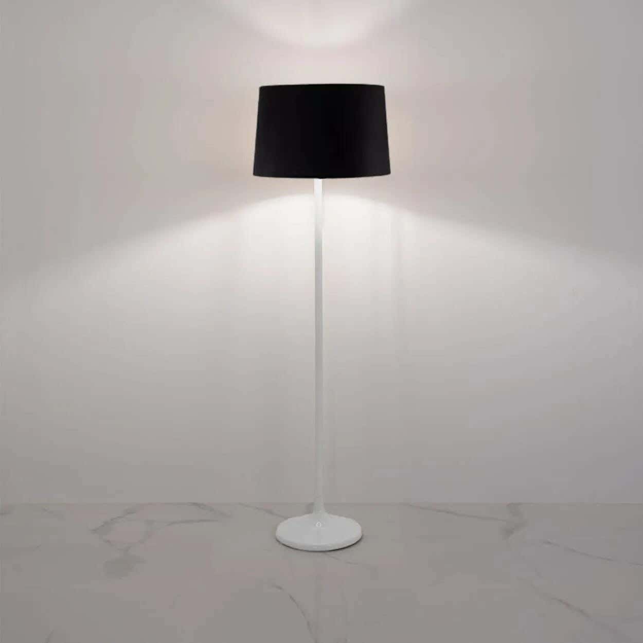 TBS Fabric Modern Floor Lamp, 160 ×40 cm - Black
