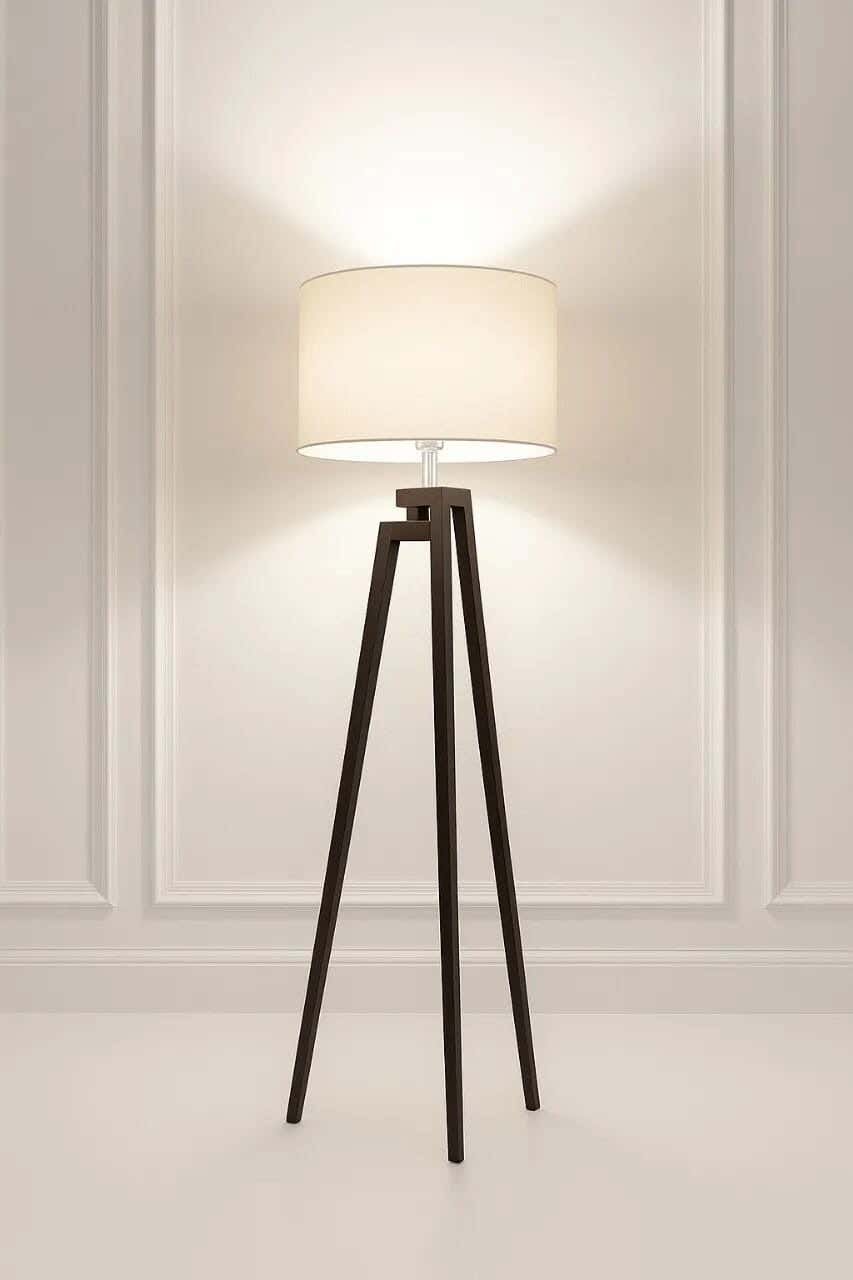 TBS Fabric Modern Floor Lamp, 160 ×40 cm - Off White