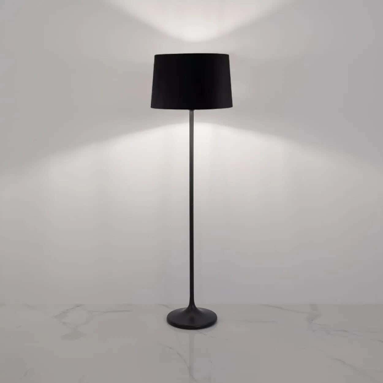 TBS Fabric Modern Floor Lamp, 160 ×40 cm - Black