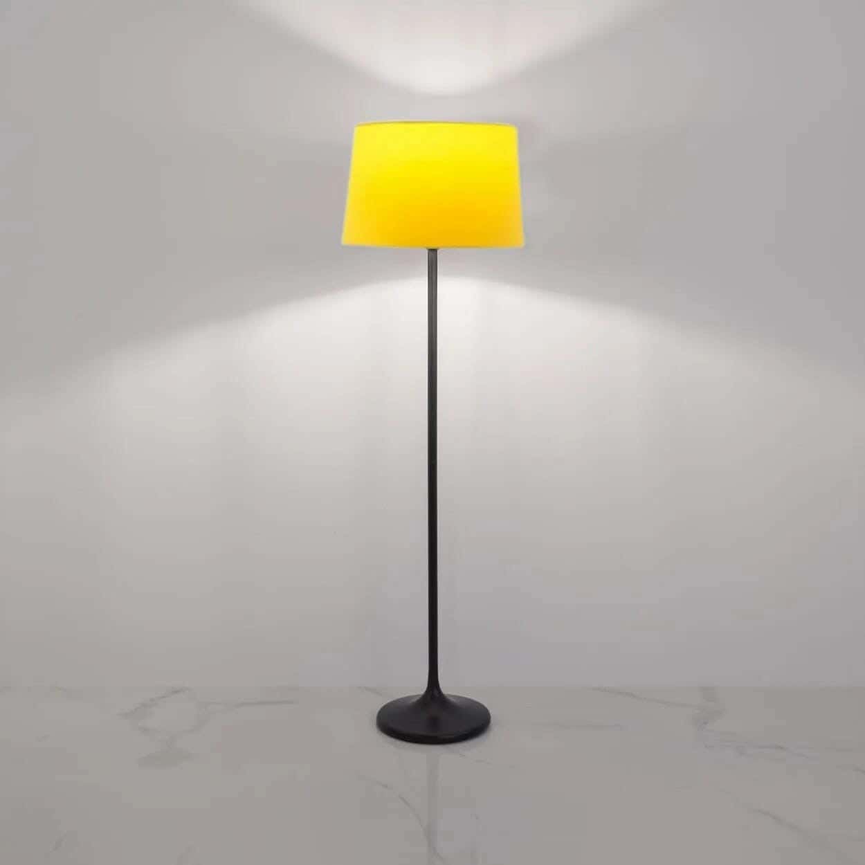 TBS Fabric Modern Floor Lamp, 160 ×40 cm - Yellow