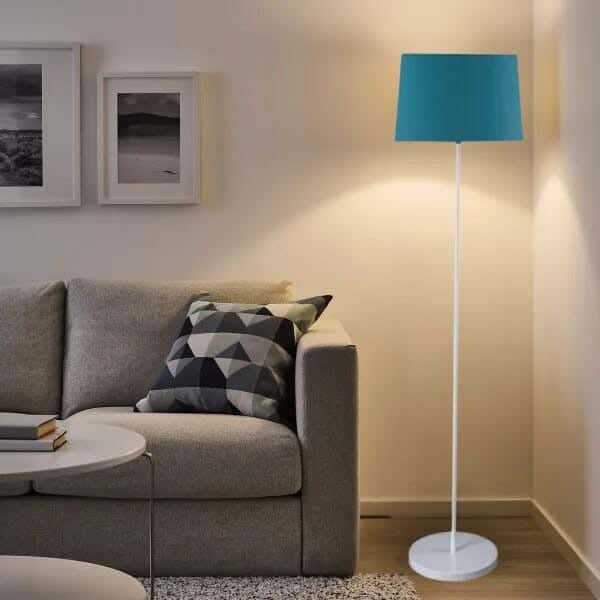 TBS Fabric Modern Floor Lamp, 160 ×40 cm - Light Blue
