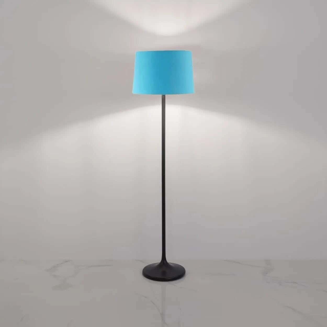 TBS Fabric Modern Floor Lamp, 160 ×40 cm - Light Blue