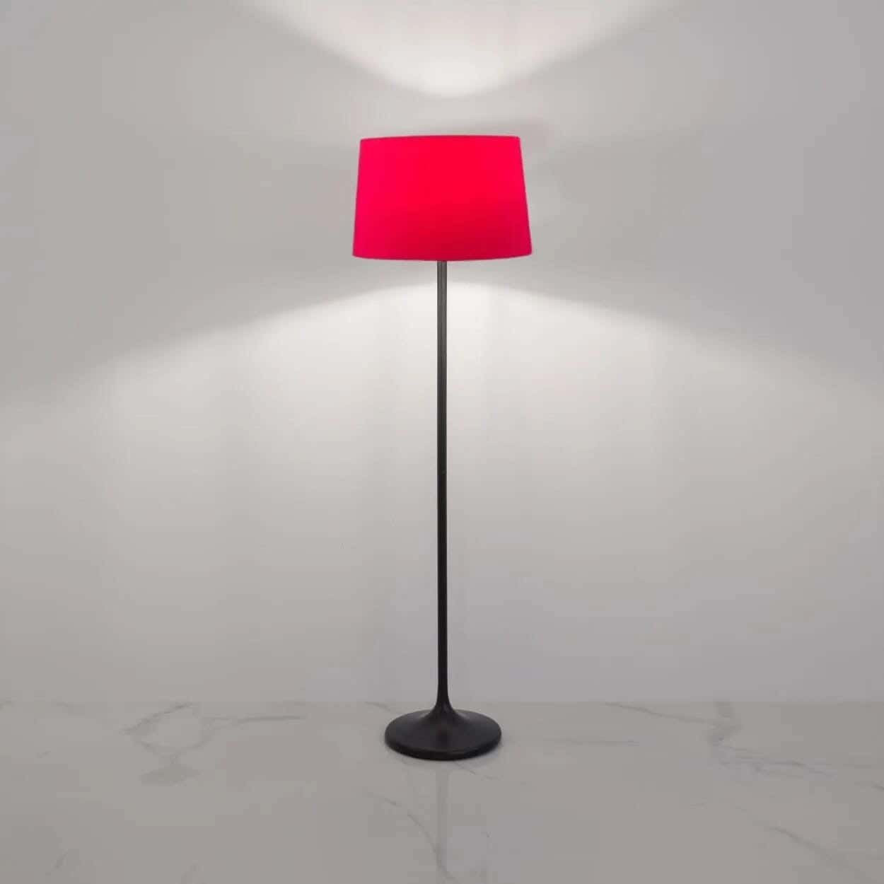 TBS Fabric Modern Floor Lamp, 160 ×40 cm - Red