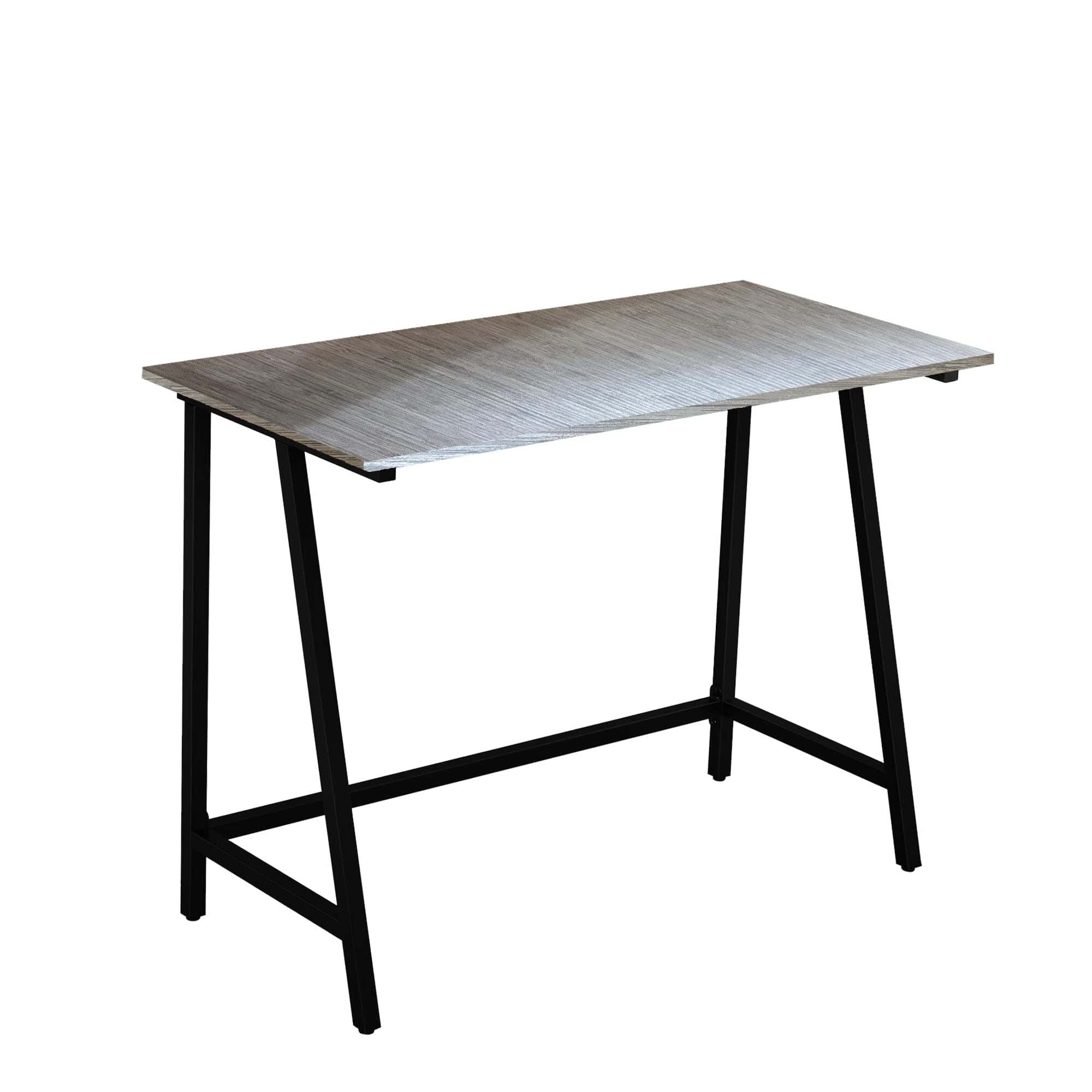 Metal Desk With Thai MDF Melamine Wood Surface, Electrostatic Paint Finish, 80×75×50 cm, FM0046 - Grey