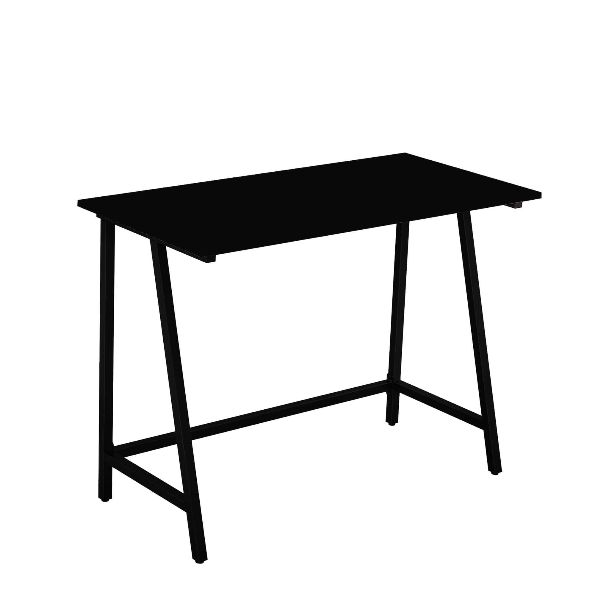 Metal Desk With Thai MDF Melamine Wood Top, Electrostatic Paint Finish, 80×75×50 cm, FM0048 - Black