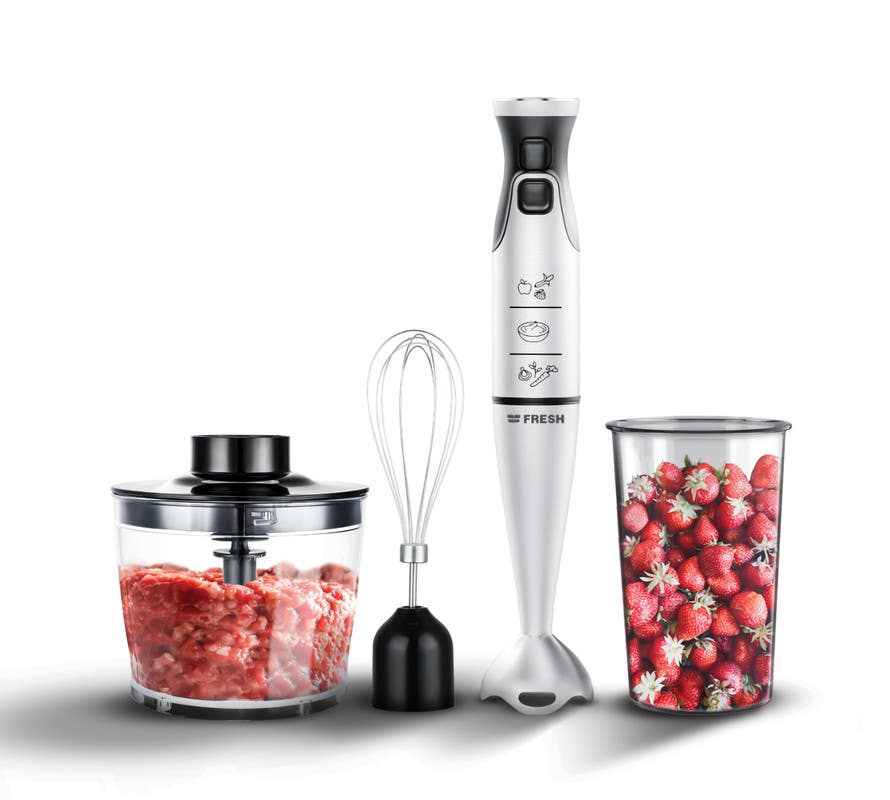 Fresh HB-1000 C Hand Blender, 1000 Watts, 600 ml Cup - Silver
