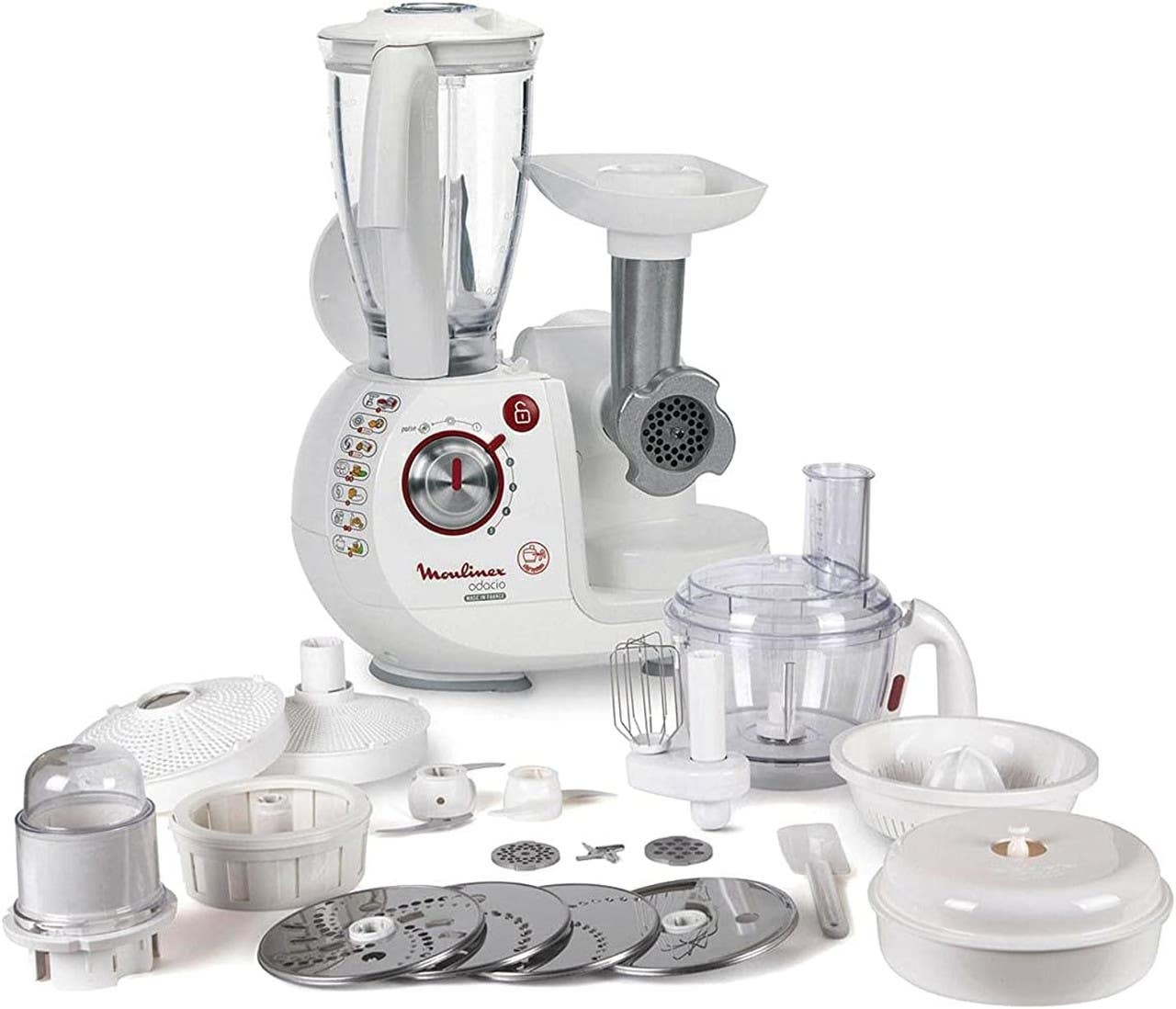 Moulinex FP7371 Food Processor, 1000 Watts, 38 Functions, 3 Liter Capacity - White
