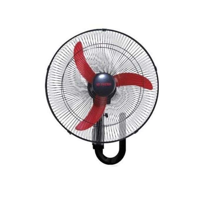 Fresh Wall Fan, 18 Inch, 3 Speeds - Black/Red
