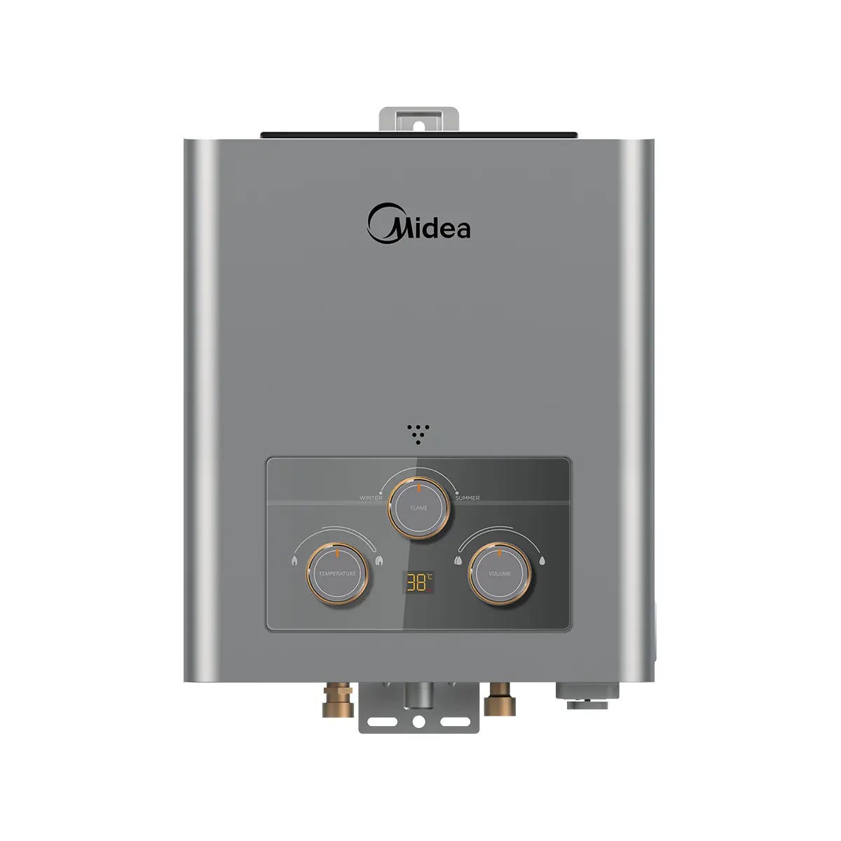 Midea MGWH06-12MZNEG(S) Natural Gas Water Heater, 6 Liter - Silver