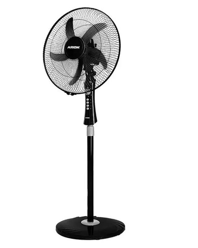 Arion FS-1810 Stand Fan , Phantom, 18 inches, 3 speeds, 5 blades - Black