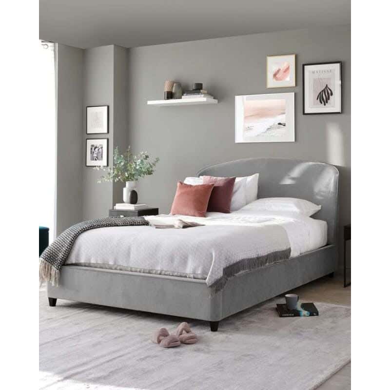 Beech wood bed, 120 x 180 x 200 cm - Beige