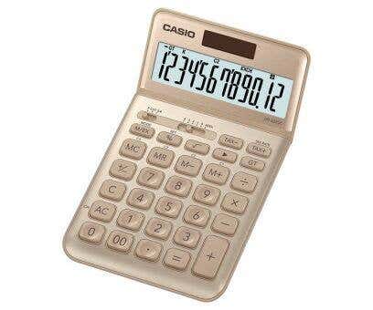 Casio JW-200SC-GD-N-DP Stylish Desktop Calculator - Gold