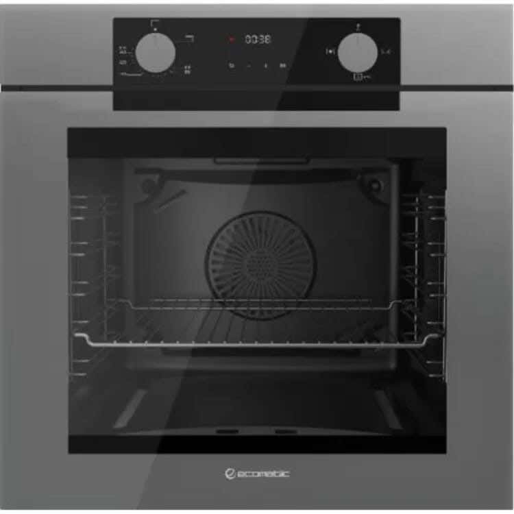 Ecomatic Built-In Gas Oven, 60 Cm - Silver