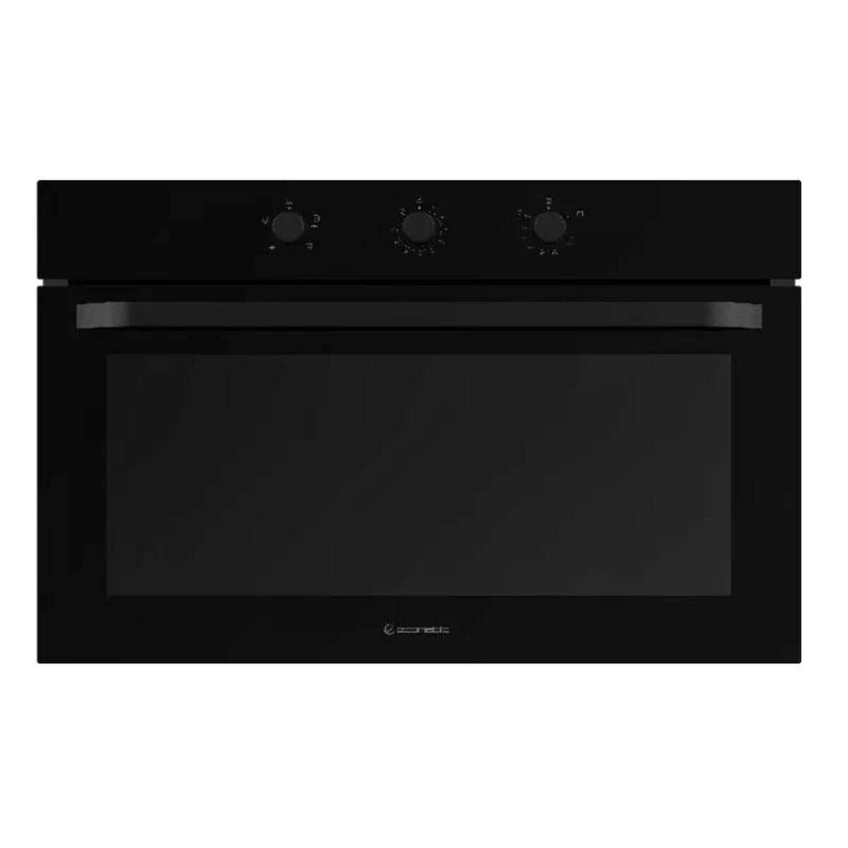 Ecomatic Built-In Gas Oven, 90 Cm - Black