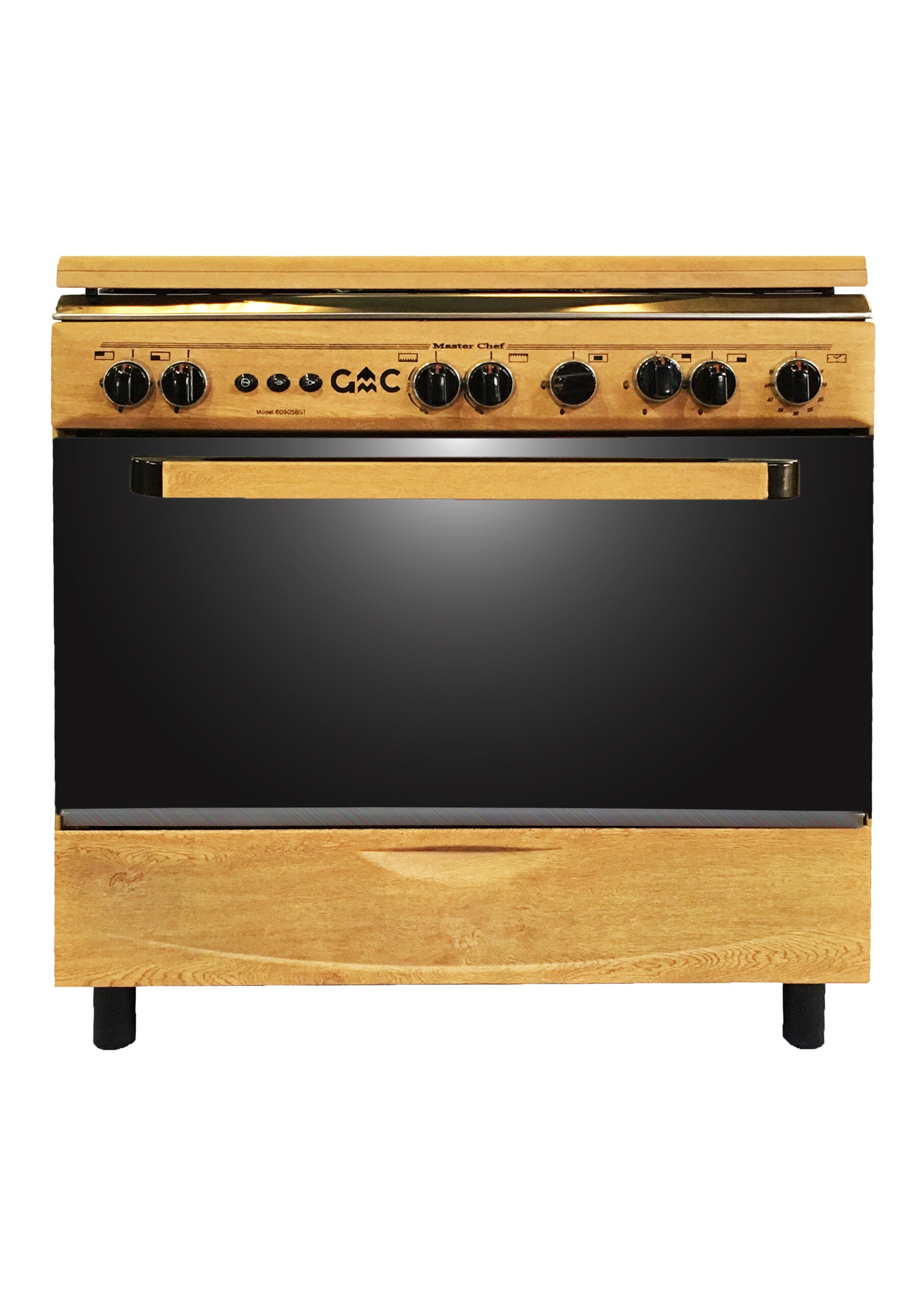 Gmc 9060-ST-BOM.Alu2 Gas Cooker, 5 Burners, 115 Liter, 60 Watt, 60x90 cm - Black Gold