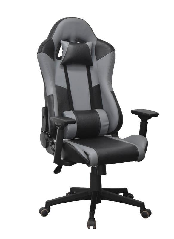 Movable gaming chair, 50x65x138 cm - black grey