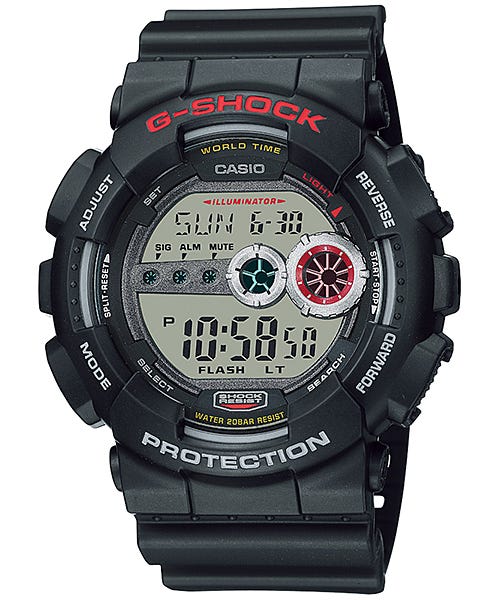G-Shock GD-100-1ADR Digital Watch For Men, Water Resistant - Black