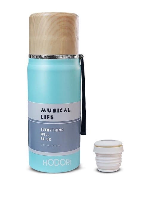 Insulated Stainless Steel Thermal Thermos, 420ml - Light Blue