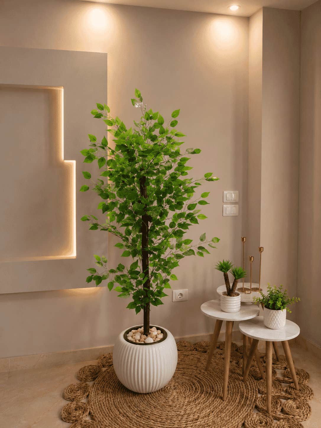 Decorative artificial tree, 30x30x165 cm, shatterproof acrylic - Multicolor