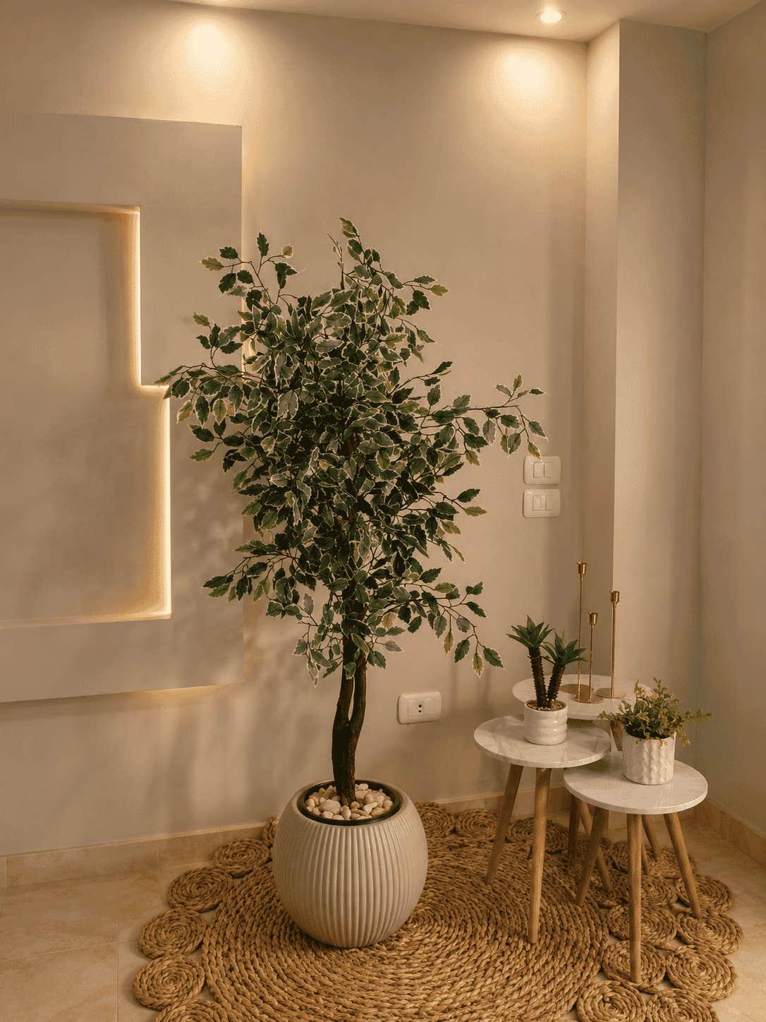 Artificial decorative tree, 30x30x165cm, shatterproof acrylic - Multicolor