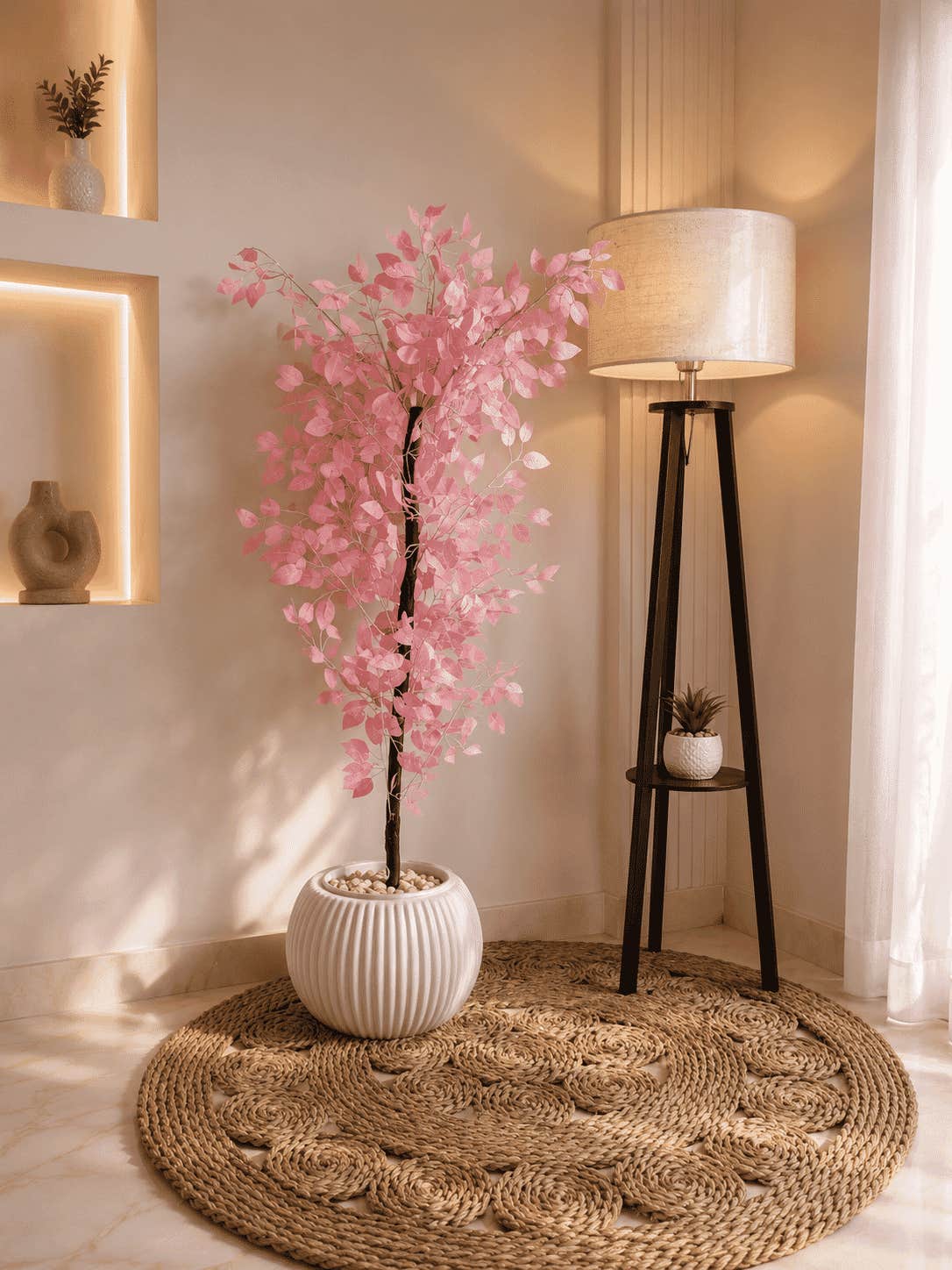 Decorative artificial tree, 30x30x165 cm, shatterproof acrylic - Multicolor