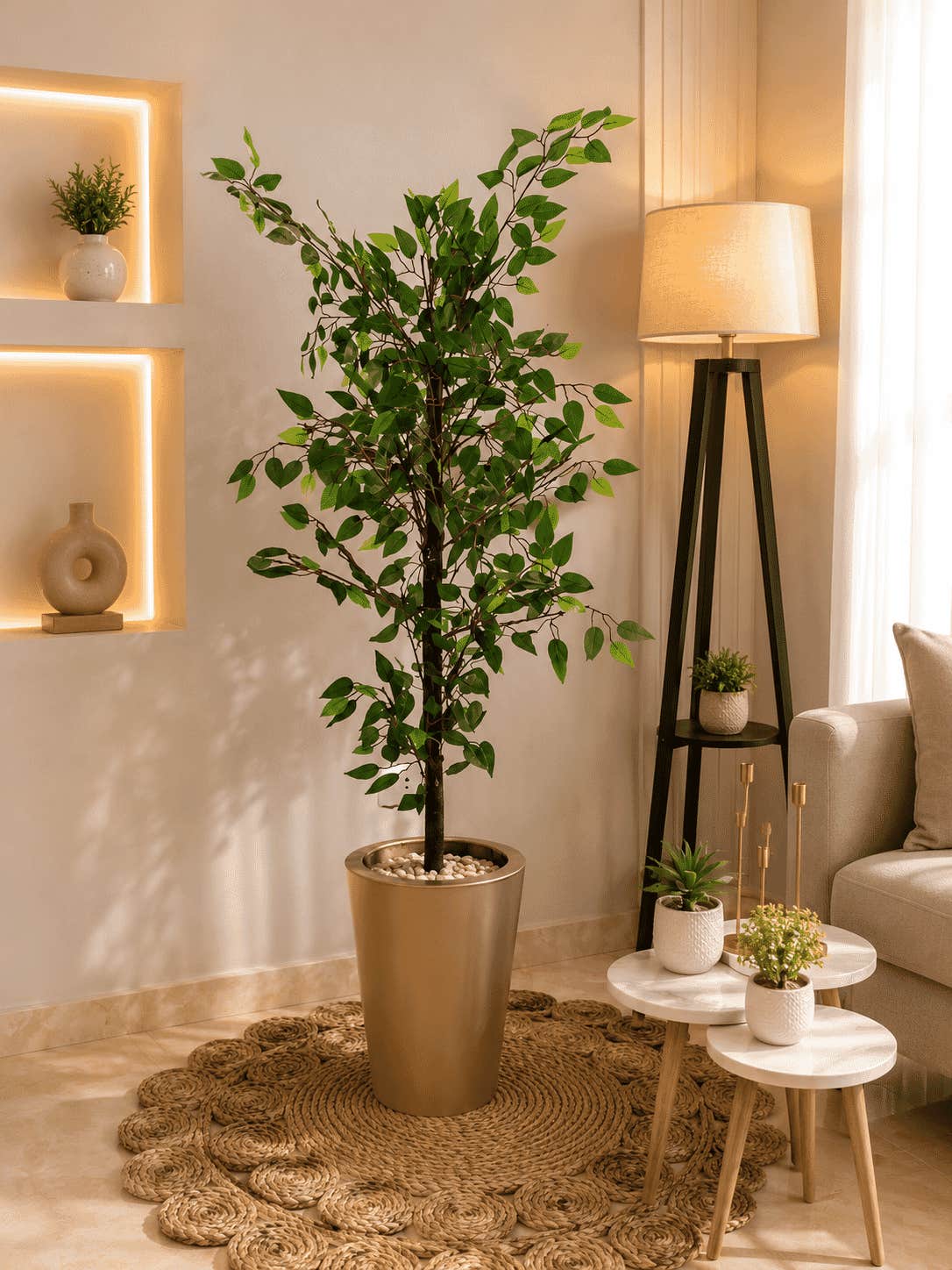 Artificial decorative tree, 20x20x180 cm, shatterproof acrylic - Multicolor