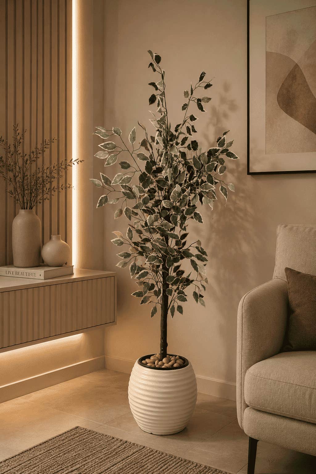 Artificial decorative tree, 20x20x150cm, shatterproof acrylic - Multicolor