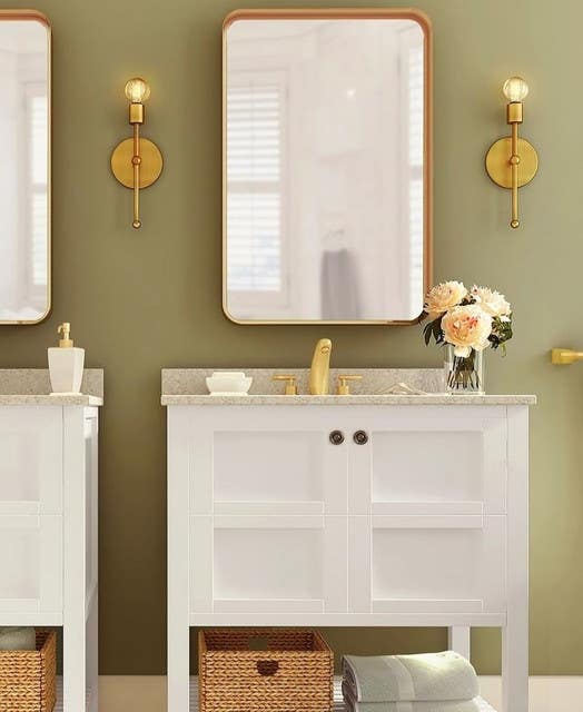Wall Light Hanging Set, 2 Pieces, 25x10x10 cm - Gold