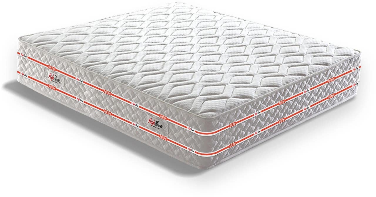 Jacquard High Sleep Gold Time Mattress, 195 cm Length, 27 cm Height - White