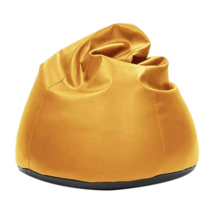 Leather Modern Bean Bag, 80×60 cm - Gold