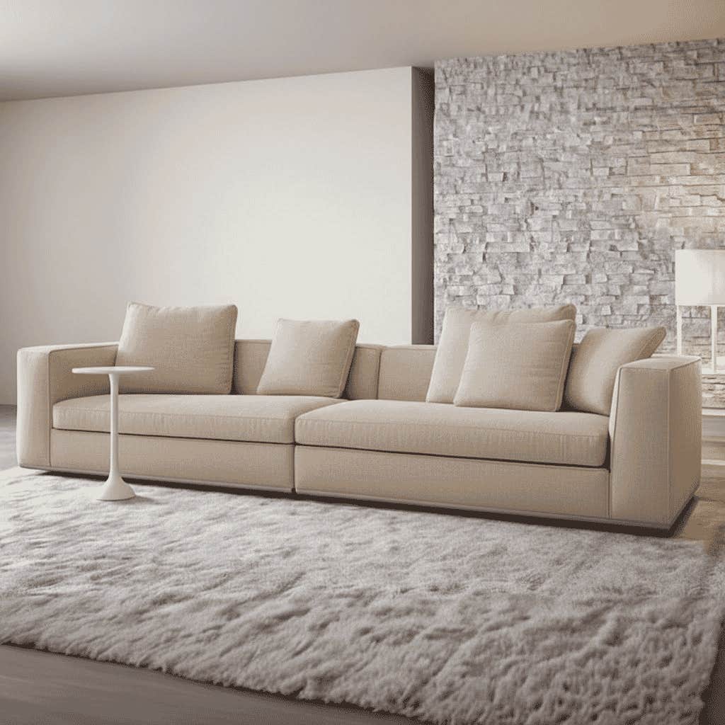 3-Seater Sofa, Beech Wood, Koya Linen Fabric, 240×80×60 cm - Beige