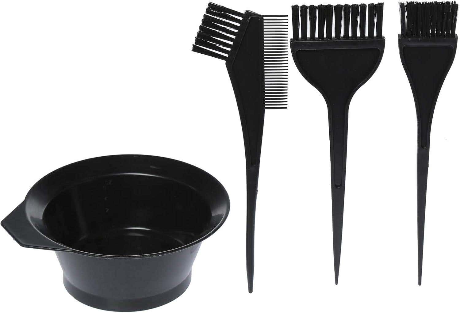 4 Pieces Hair Dye Brush Kit, Black, for Women